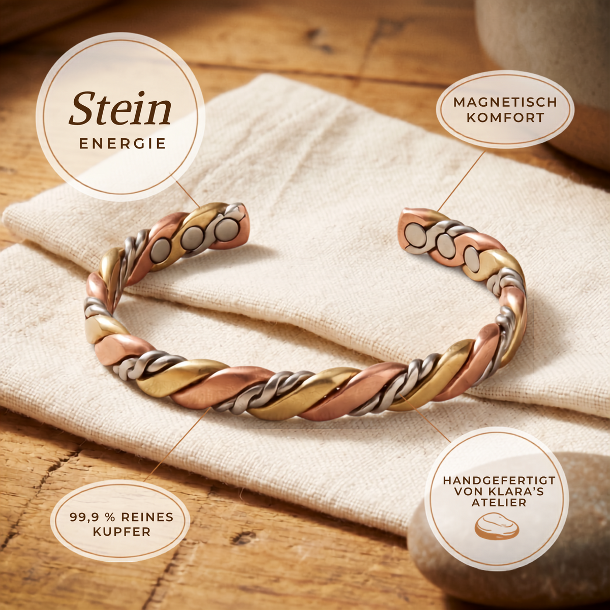 Klara’s Stone Kupferarmband
