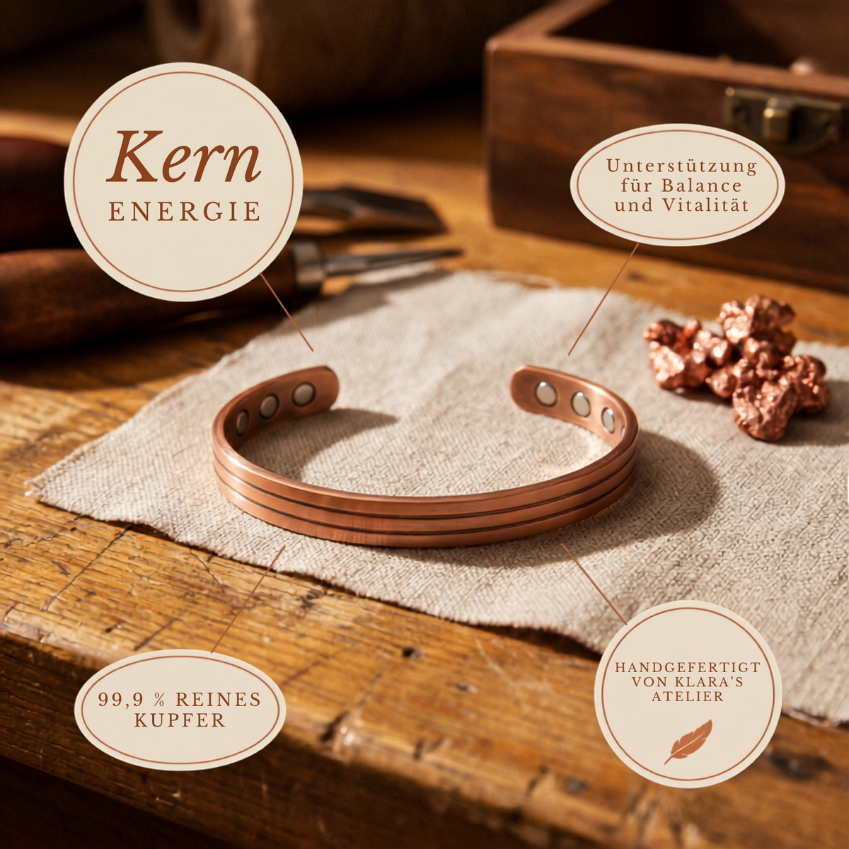 Klara’s Core Kupferarmband