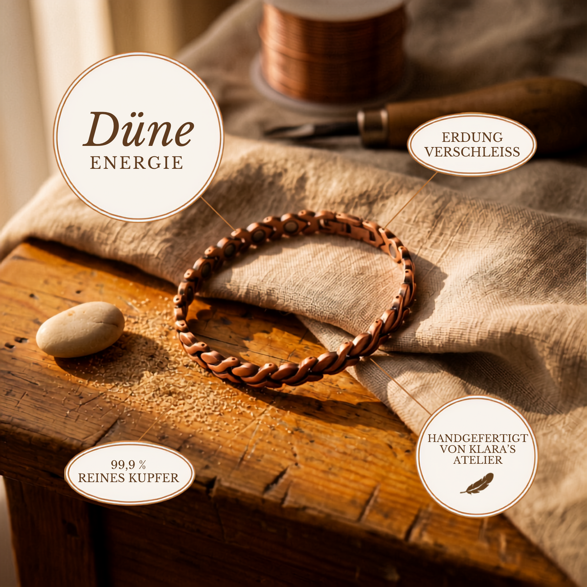 Klara’s Dune Kupfer-Fußkette