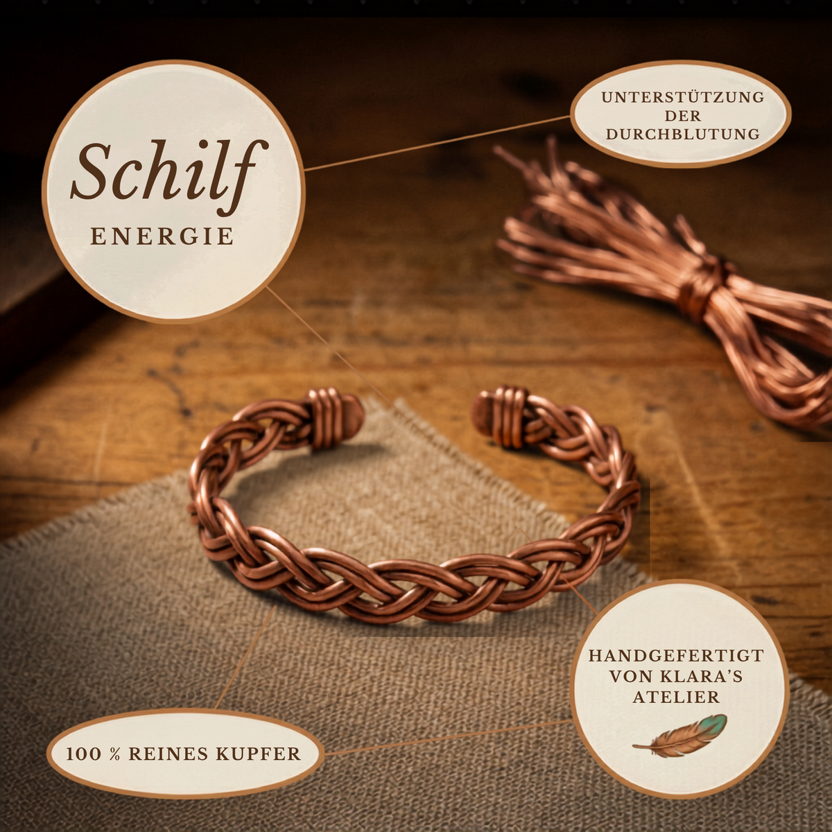 Klara’s Reed Kupfer-Fußkette