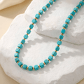 Turquoise Bead & Gold Accent Necklace
