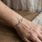 Vintage Silver Plated Floral Branch Bracelet