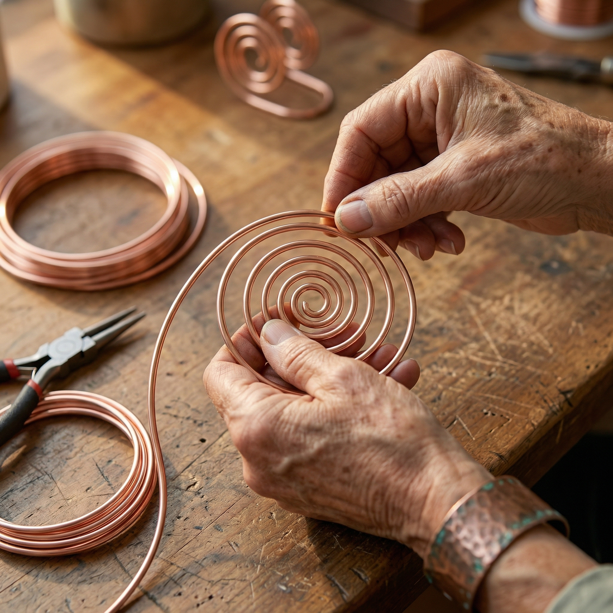 Klara’s Flow Kupfer-Handspirale