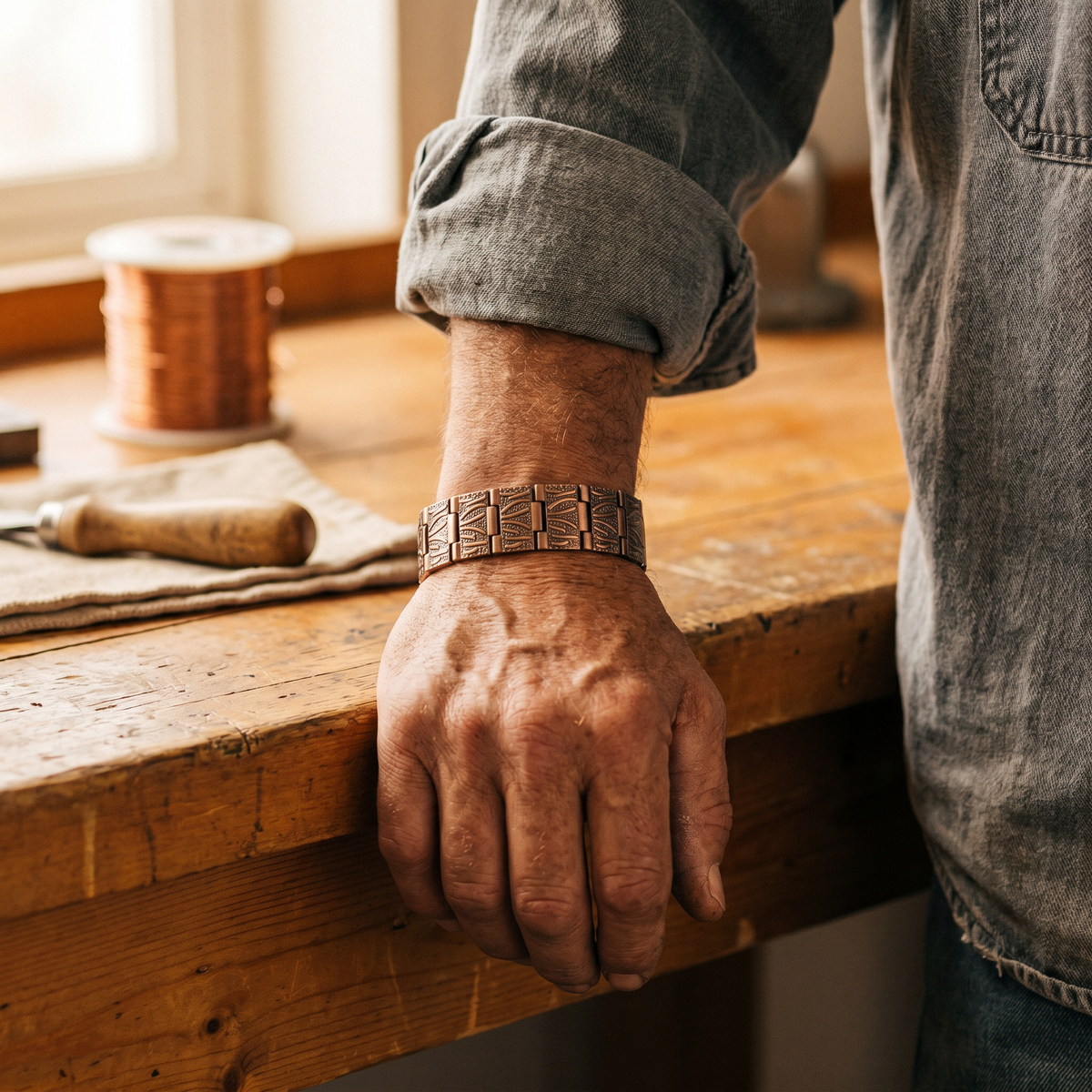Klara’s Grit Herren-Kupferarmband