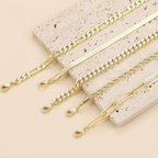 Gold Elegant Tennis Ball Chain Bracelet