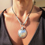 Silver Tribal Medallion Necklace
