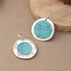 Turquoise Bohemian Round Earrings