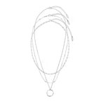 Open Circle Three Row Necklace