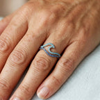 Ocean Wave Turquoise Love Ring