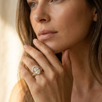 Elegant European Style Stacked Zirconia Diamond Ring