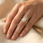 Elegant European Style Stacked Zirconia Diamond Ring